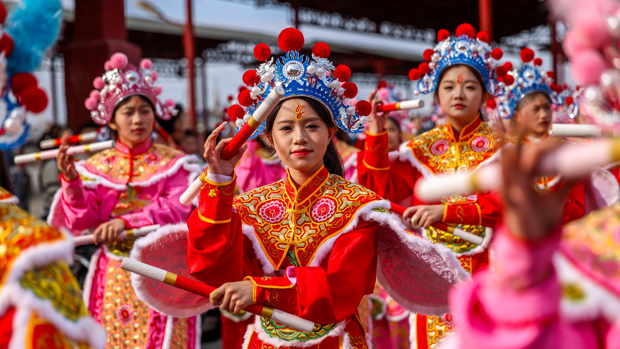 The Yingge Dance in Shantou City, south China's Guangdong Province, January 29, 2025. /CFP