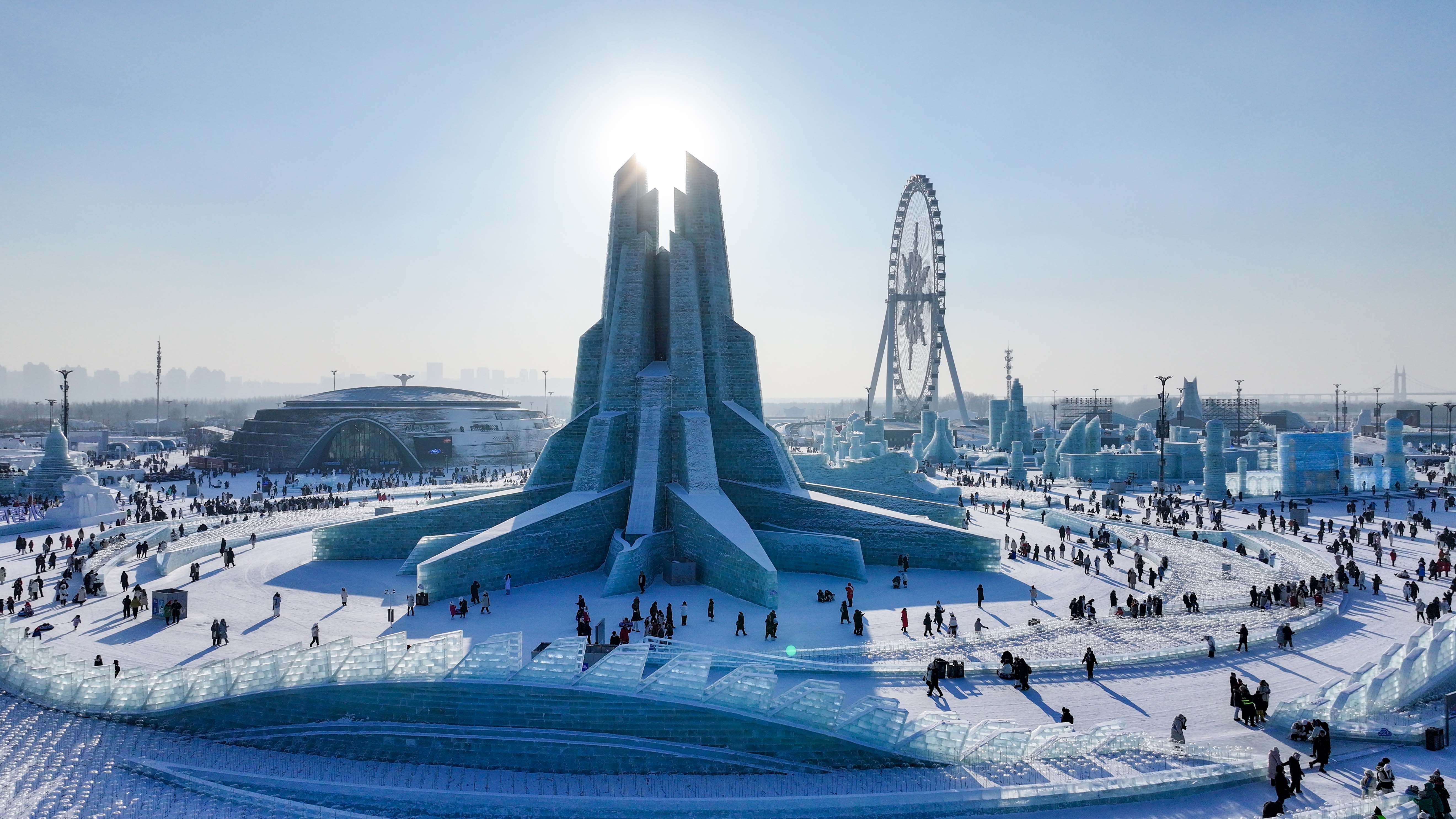 These are real buildings made of ice!