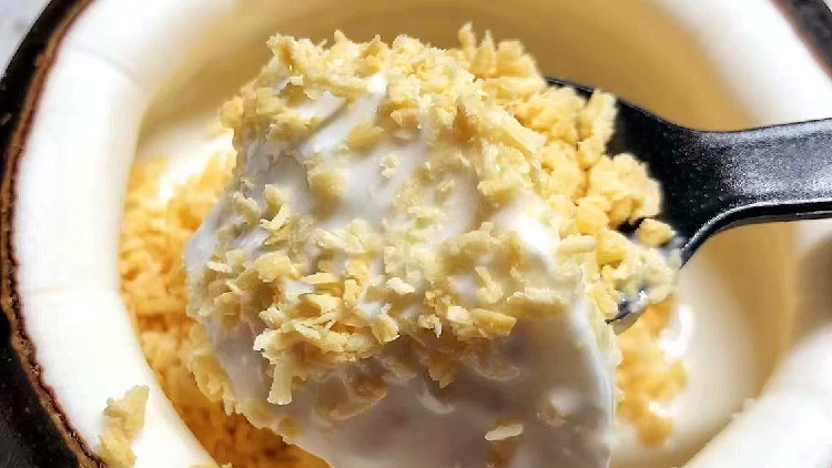 Coconut jelly, a signature dessert of Hainan