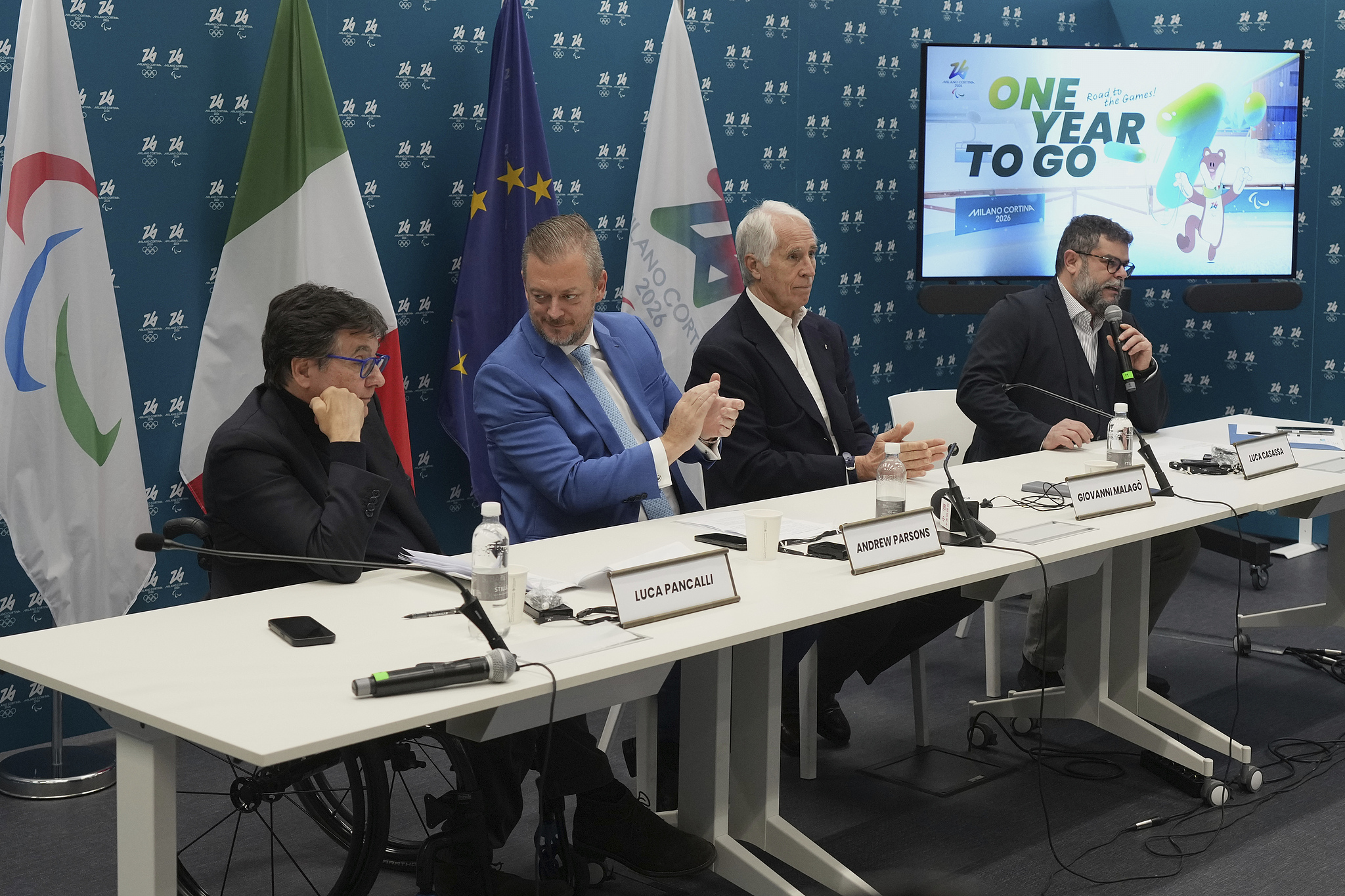 The one-year countdown event for the 2026 Winter Paralympic Games in Milan, Italy, March 5, 2025. /VCG