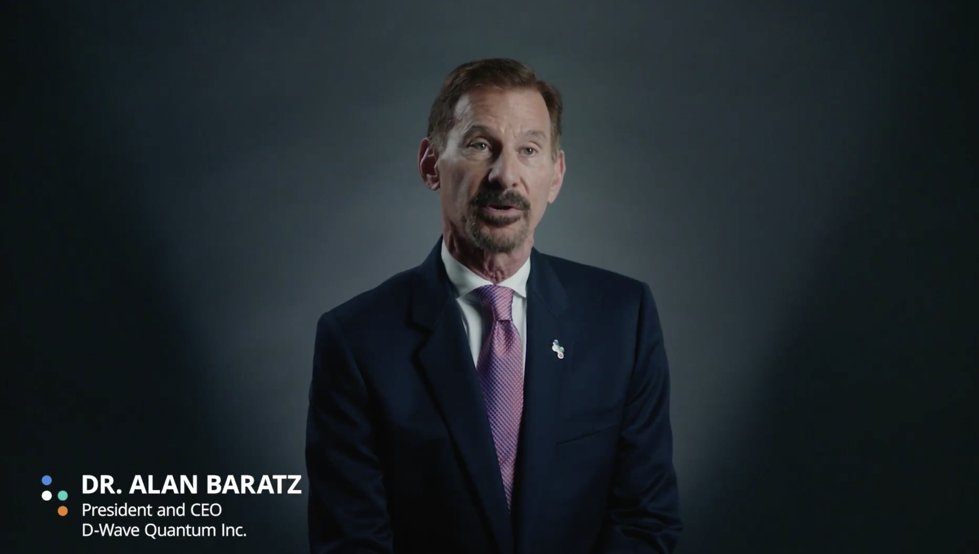 D-Wave's CEO Alan Baratz is introducing its quantum computer. /Screenshot of D-Wave X