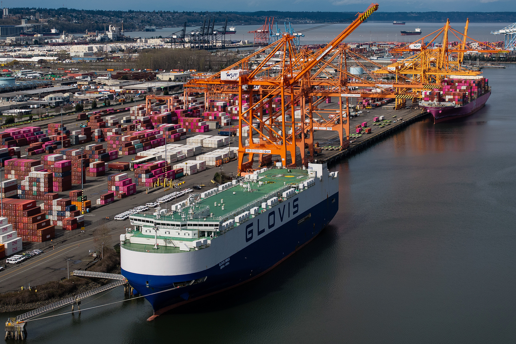 A Hyundai Glovis ship at the Port of Tacoma in Tacoma, Washington, US, March 27, 2025. /VCG