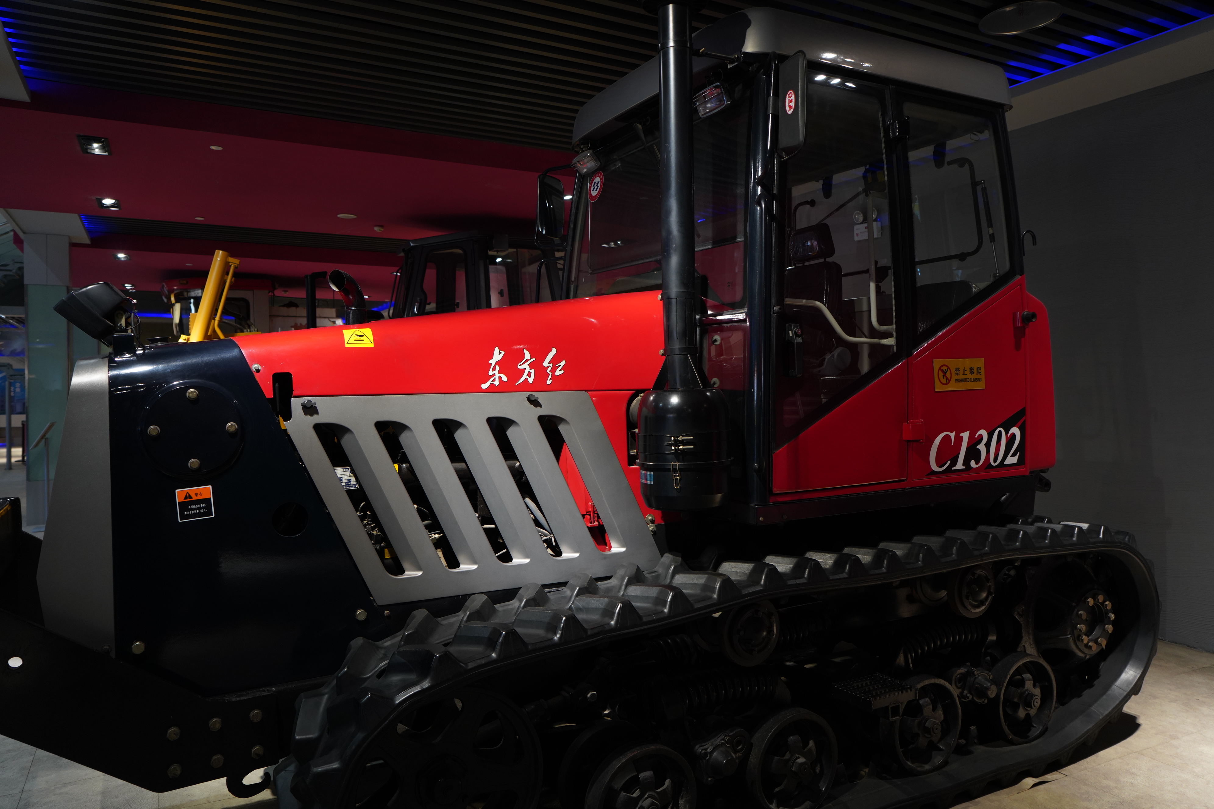 A Dongfanghong tractor is pictured at the YTO Agriculture Cultivation Museum in Luoyang, Henan Province on April 22, 2025. /CGTN
