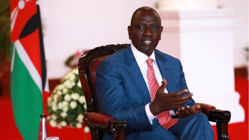 Kenyan President William Ruto speaks during an interview with Xinhua in Nairobi, capital of Kenya, April 17, 2025. /Xinhua