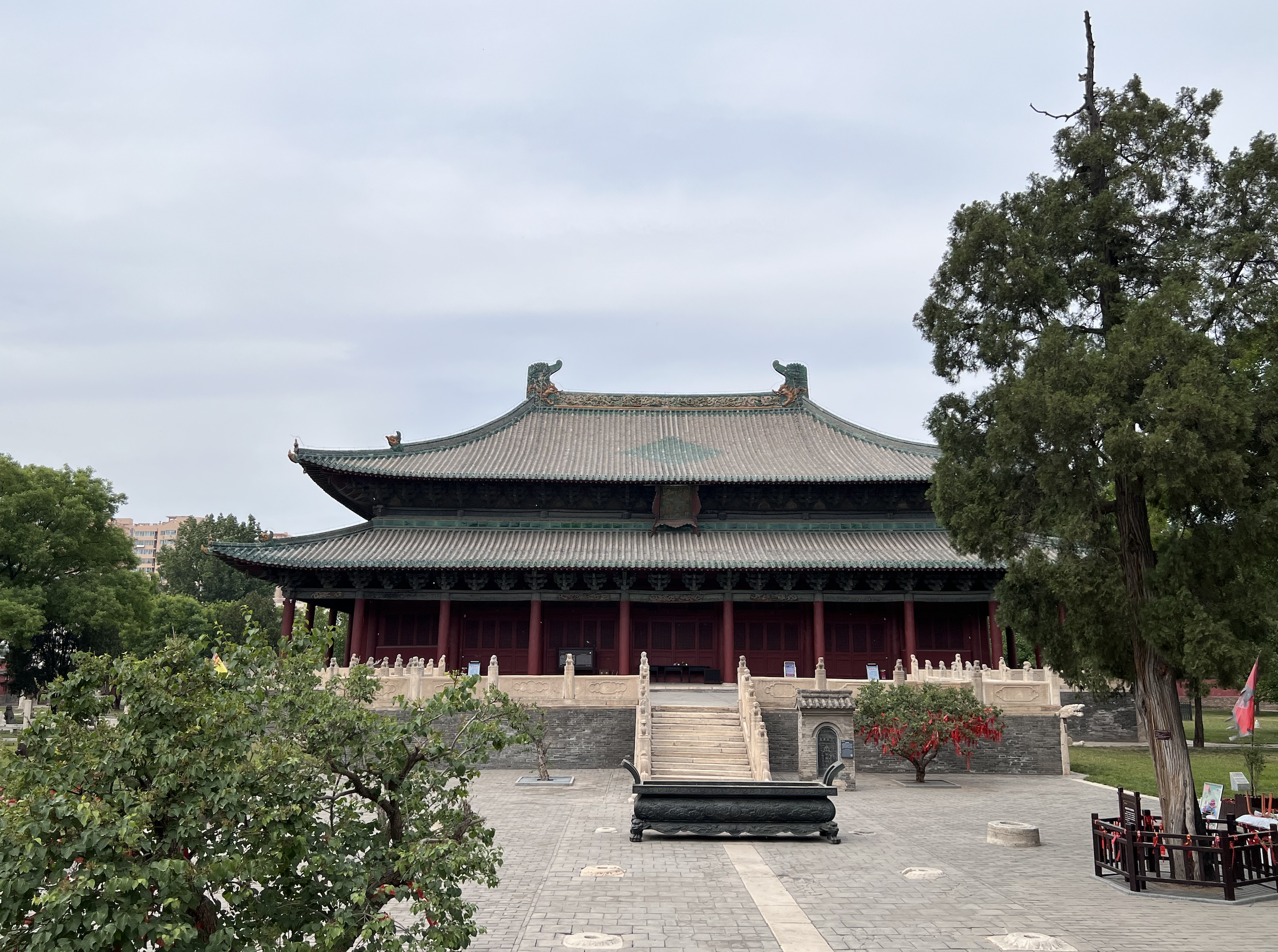 A view of the Dening Palace at the Beiyue Temple in Quyang County, Baoding City, Hebei Province. /CGTN