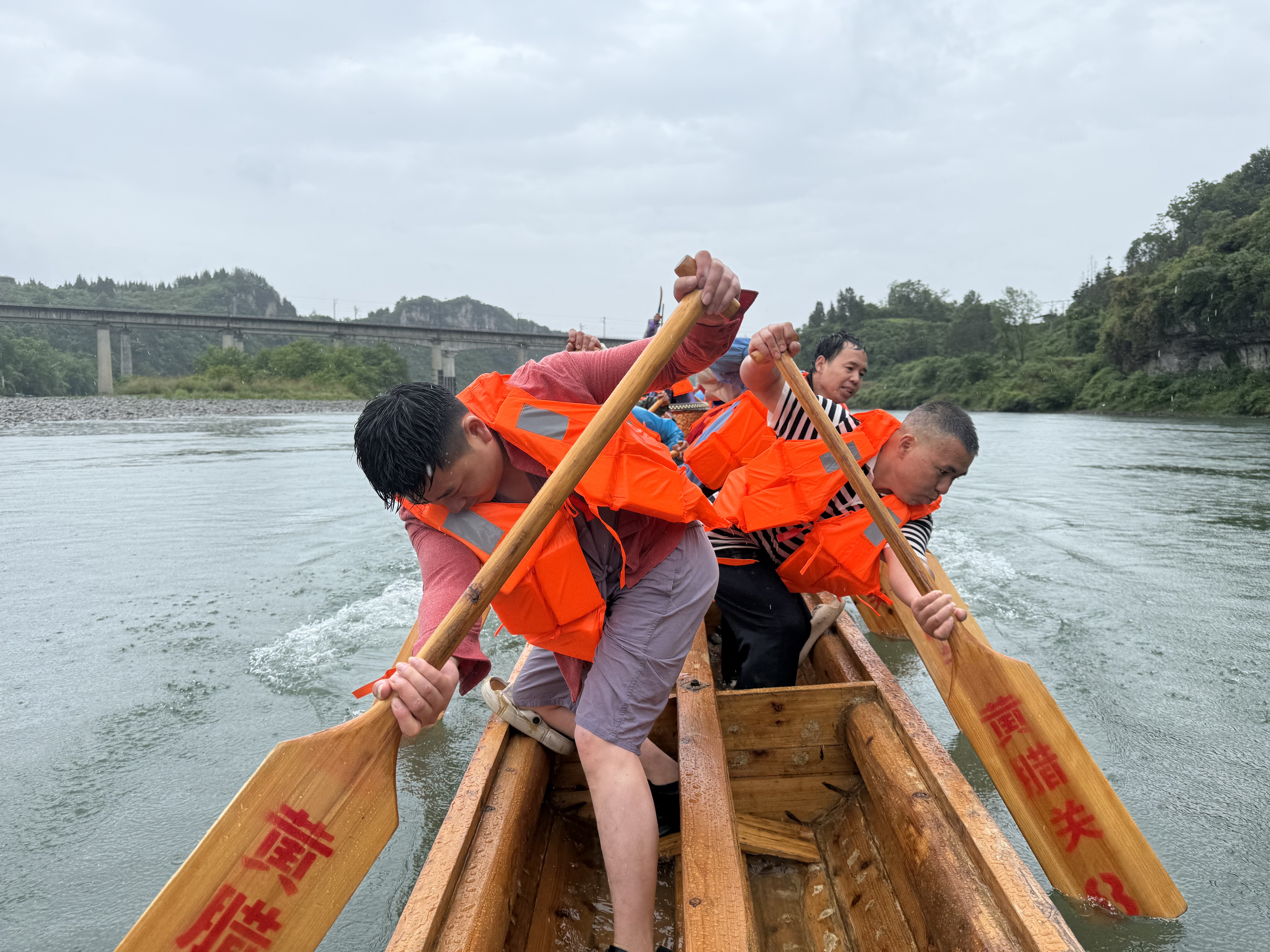 A traditional dragon boat launching ceremony is held in Huanglaguan, Tongren, southwest China's Guizhou Province on May 10, 2025. /Photo provided to CGTN