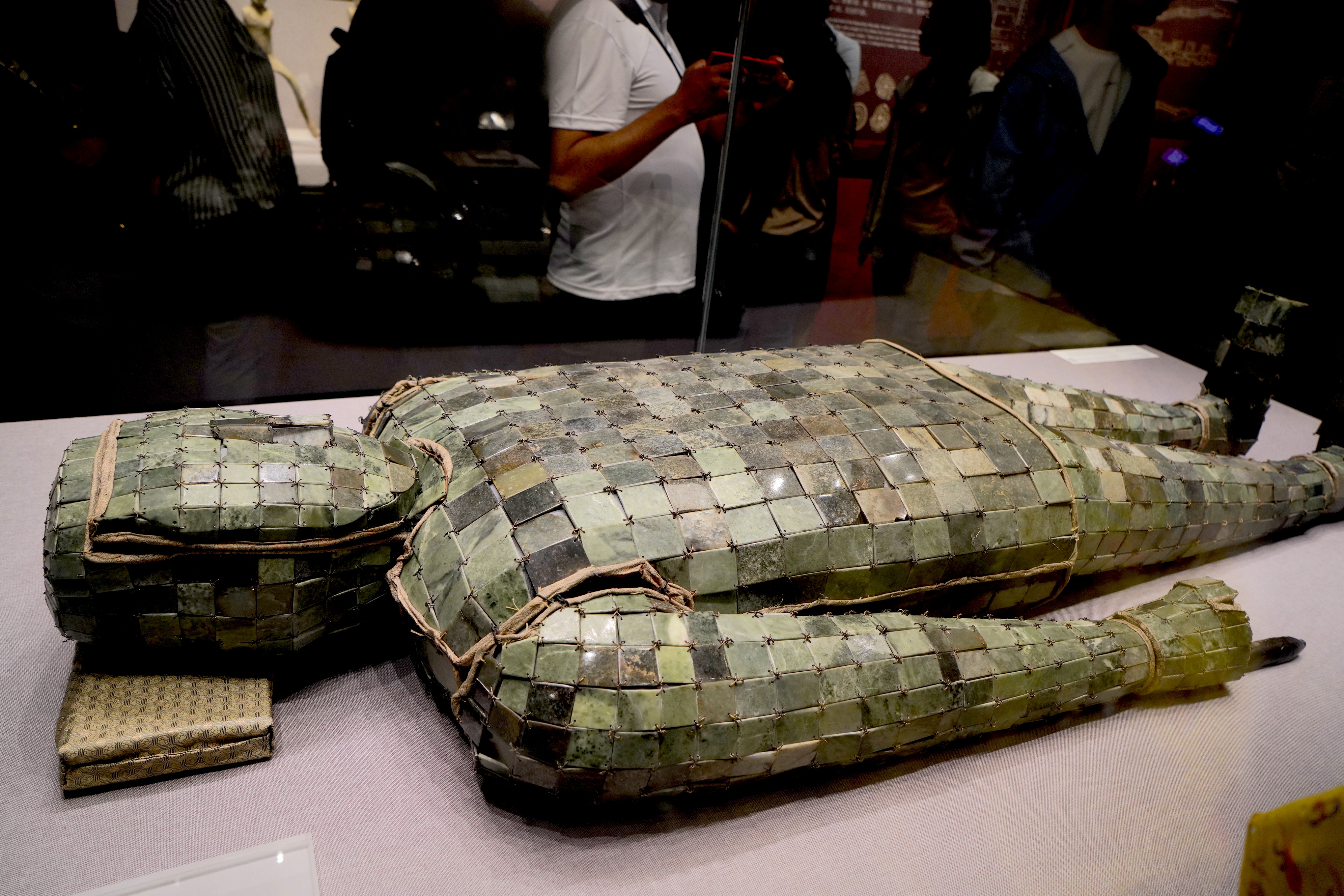 A jade suit sewn with gold thread from the collection of the Henan Museum /CGTN