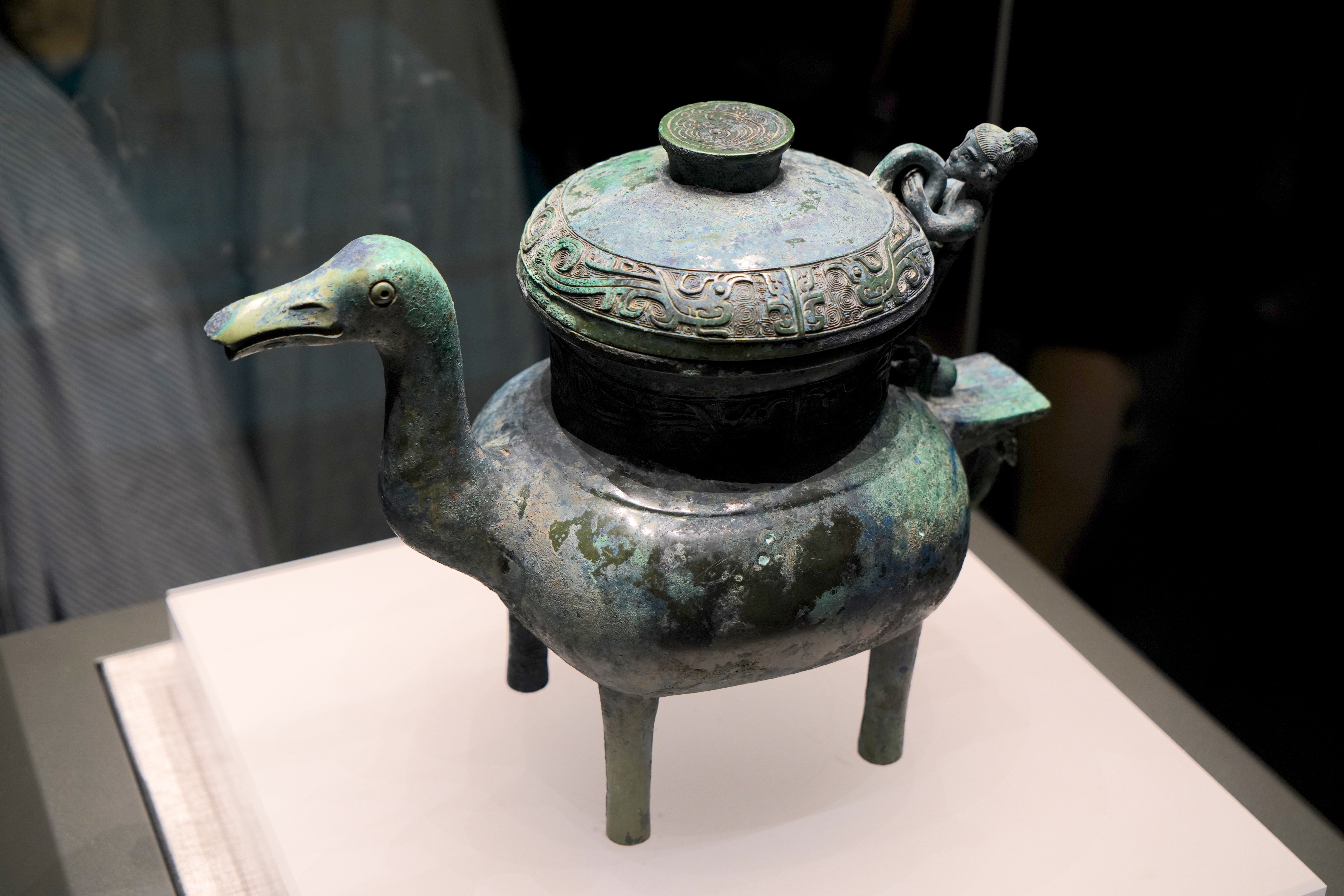 The goose-shaped bronze He wine vessel, which witnessed the diplomatic etiquette of the Western Zhou Dynasty, from the collection of the Henan Museum /CGTN