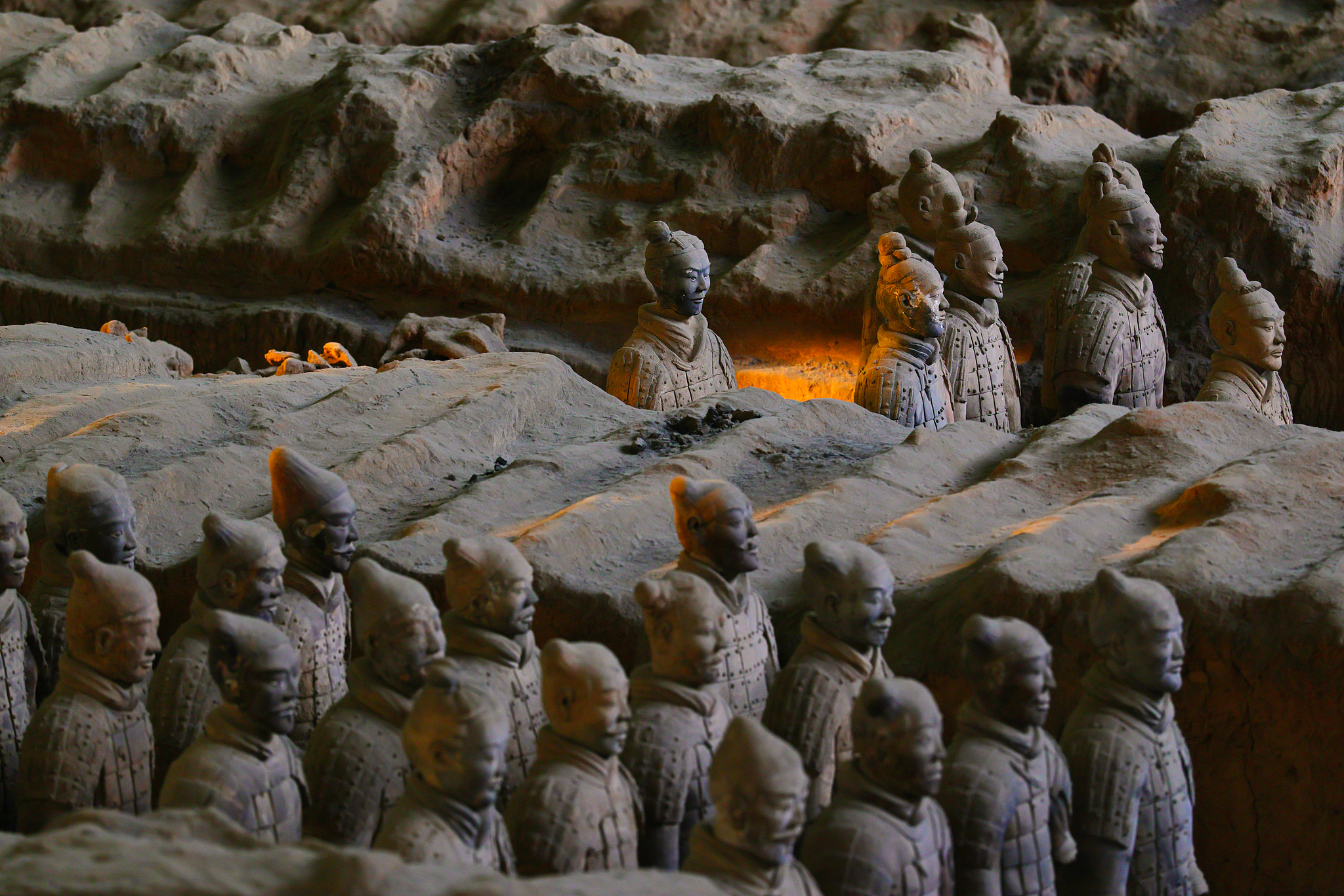 A file photo shows the Terracotta Warriors in Xi'an, Shaanxi Province. /VCG