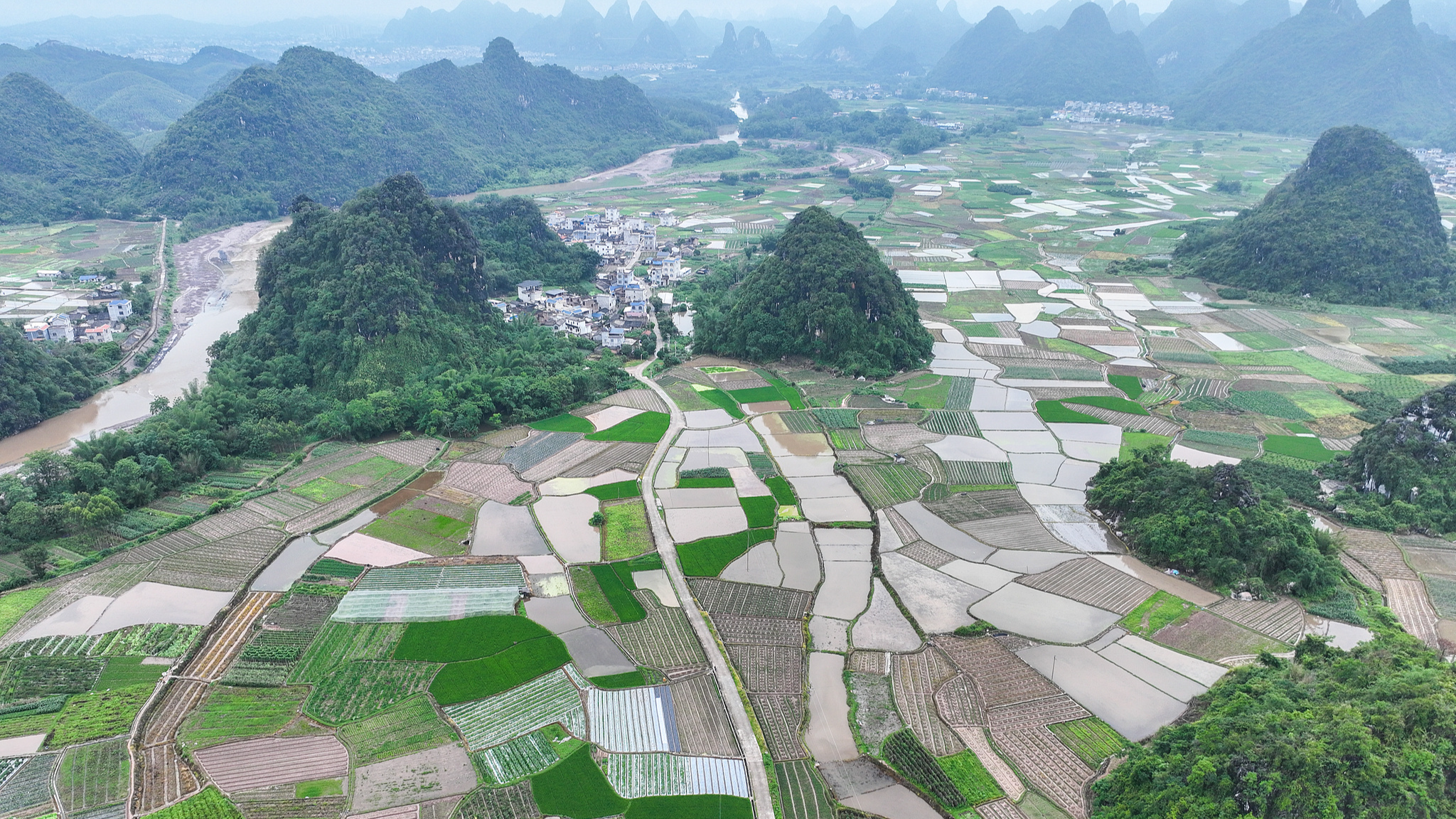 A view of Tashi Village in Lipu City, Guangxi, May 18, 2025. /CGTN