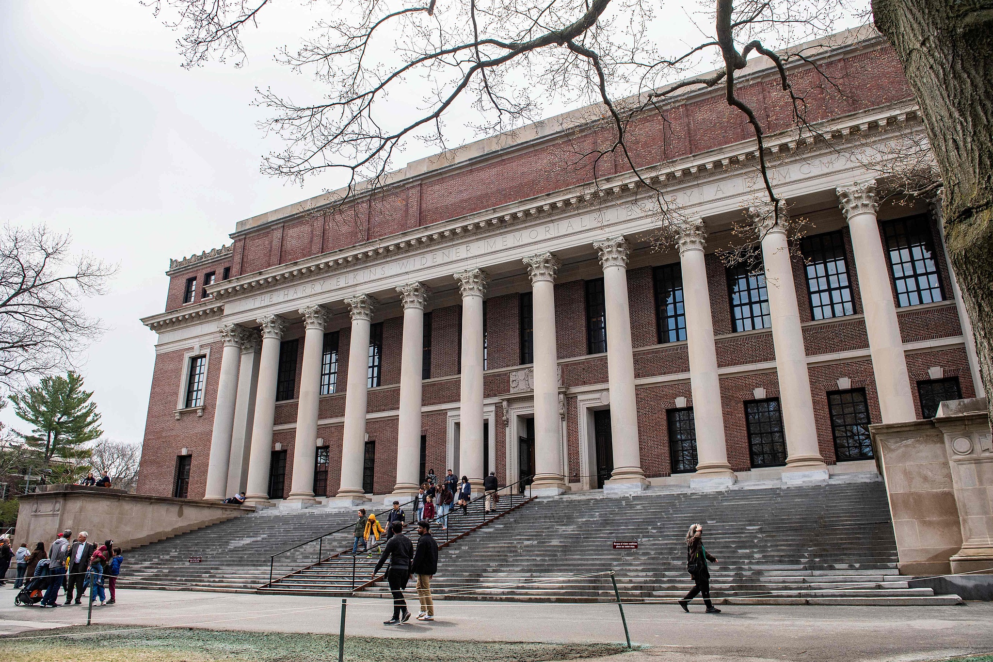 Harry Elkins Widener Memorial Library on the Harvard University campus in Cambridge, Massachusetts, U.S., April 15, 2025. /VCG