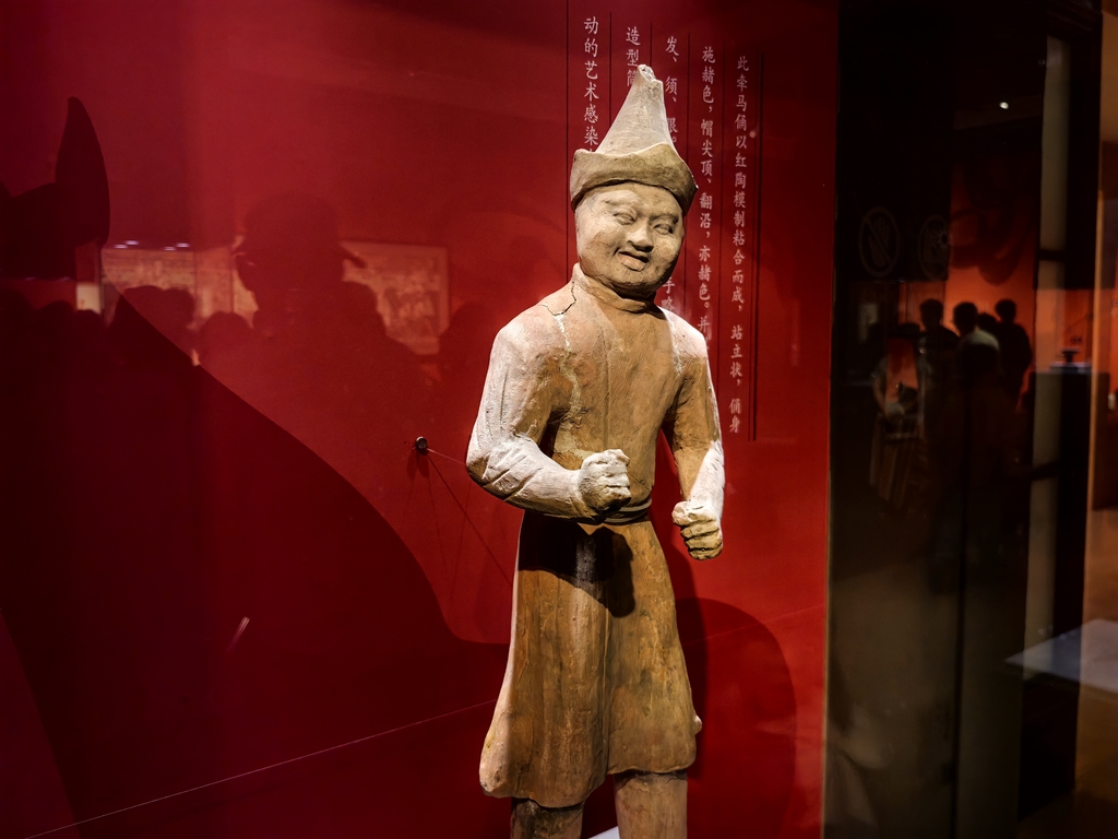 A cultural artifact is seen on display at the 