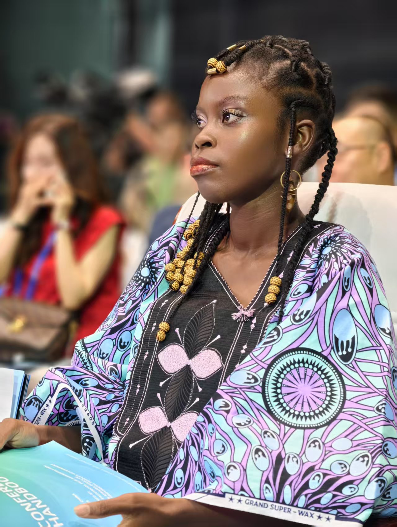 Alazi Soumaila Rawdoth is seen at the China-Africa Film Week in Changsha, Hunan Province. /CGTN