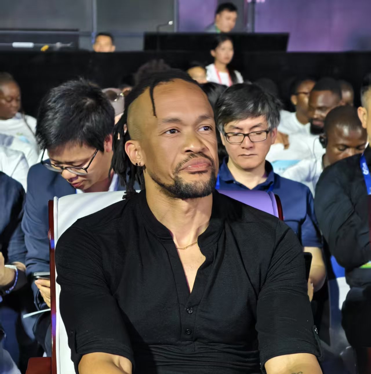 Jahmil X. T. Qubeka is seen at the China-Africa Film Week in Changsha, Hunan Province. /CGTN