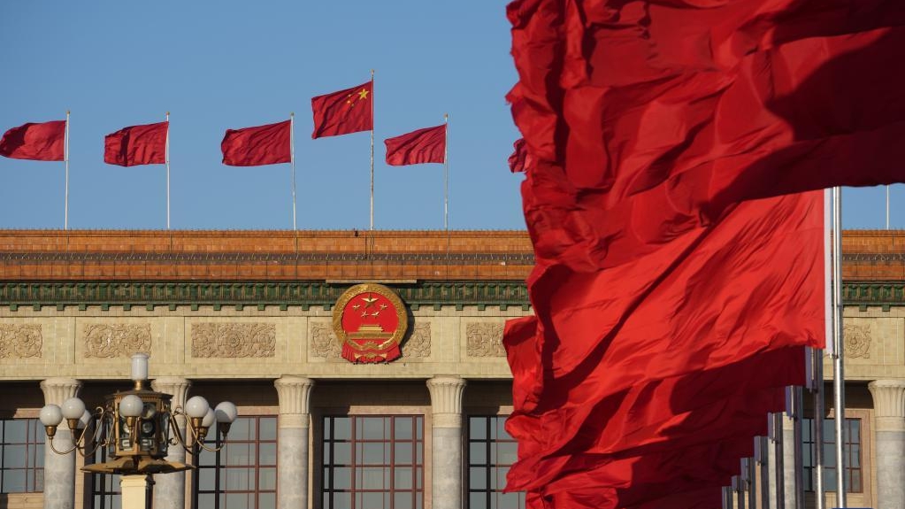 A view of the Great Hall of the People in Beijing, capital of China, March 5, 2022. /Xinhua 