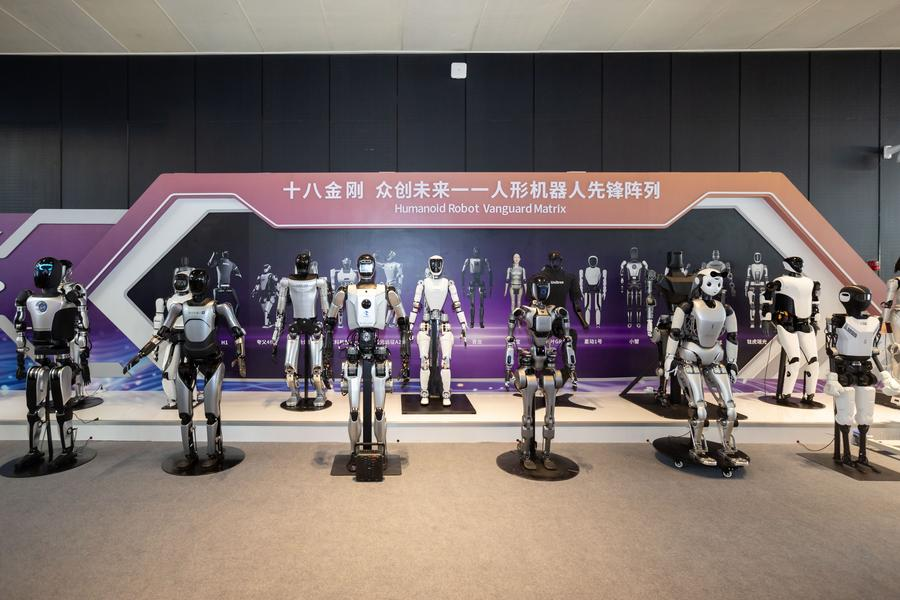 Humanoid robots are on display during the 2024 World AI Conference in Shanghai, east China, July 4, 2024. /Xinhua