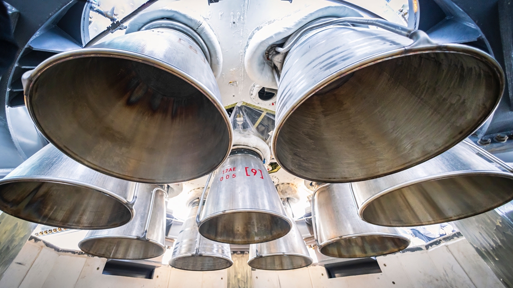China's commercial rocket firm LandSpace conducts a ground ignition test of the first-stage propulsion system for its reusable Zhuque-3 rocket at the Dongfeng commercial space innovation pilot zone in northwest China, June 20, 2025. /LandSpace