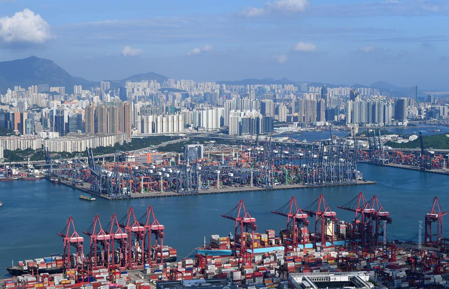 A container terminal in Hong Kong, south China, September 17, 2024. /Xinhua