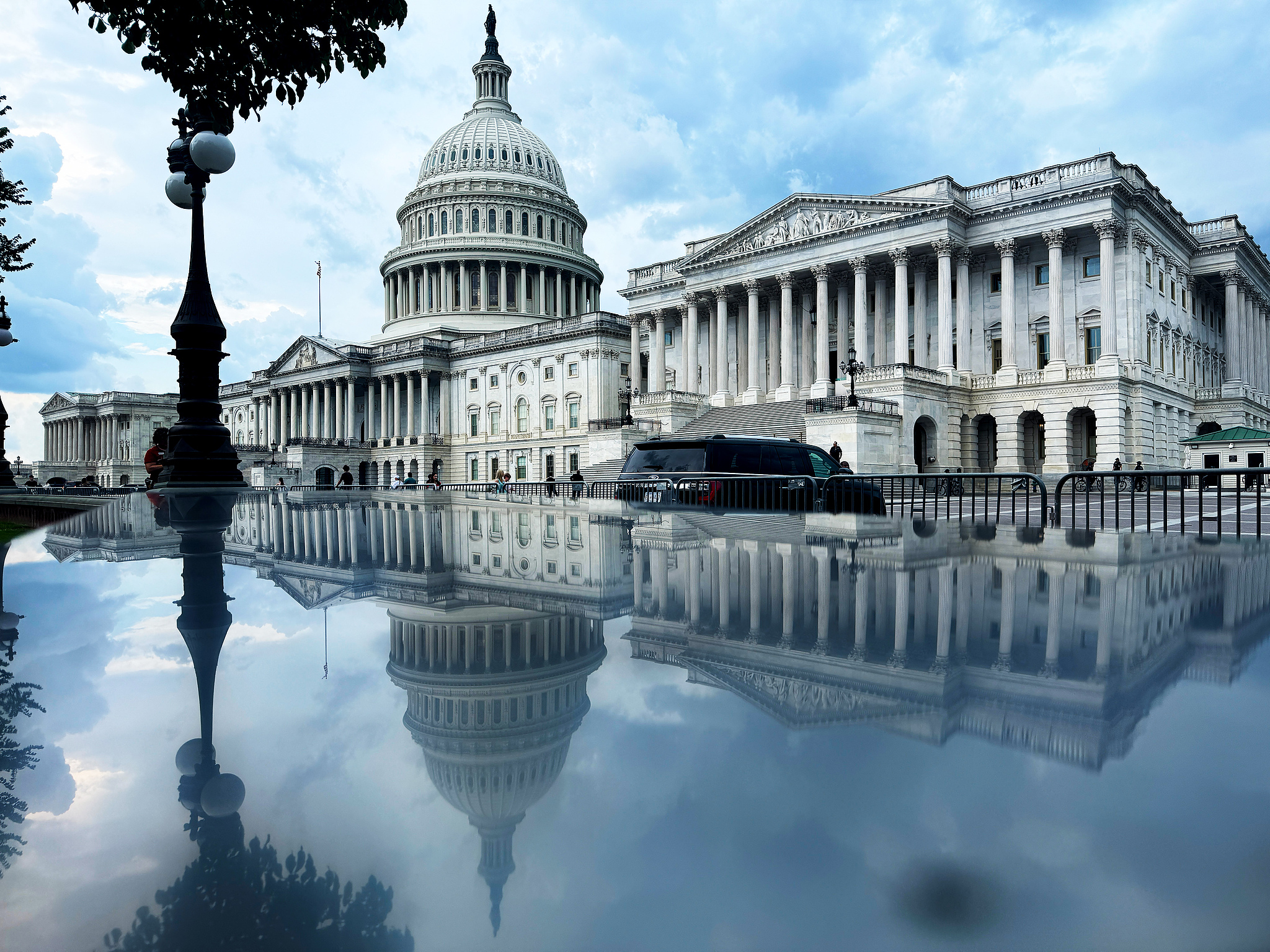 A view of the US Capitol as a storm rolls towards Capitol Hill, Washington, D.C. on July 1, 2025. /VCG