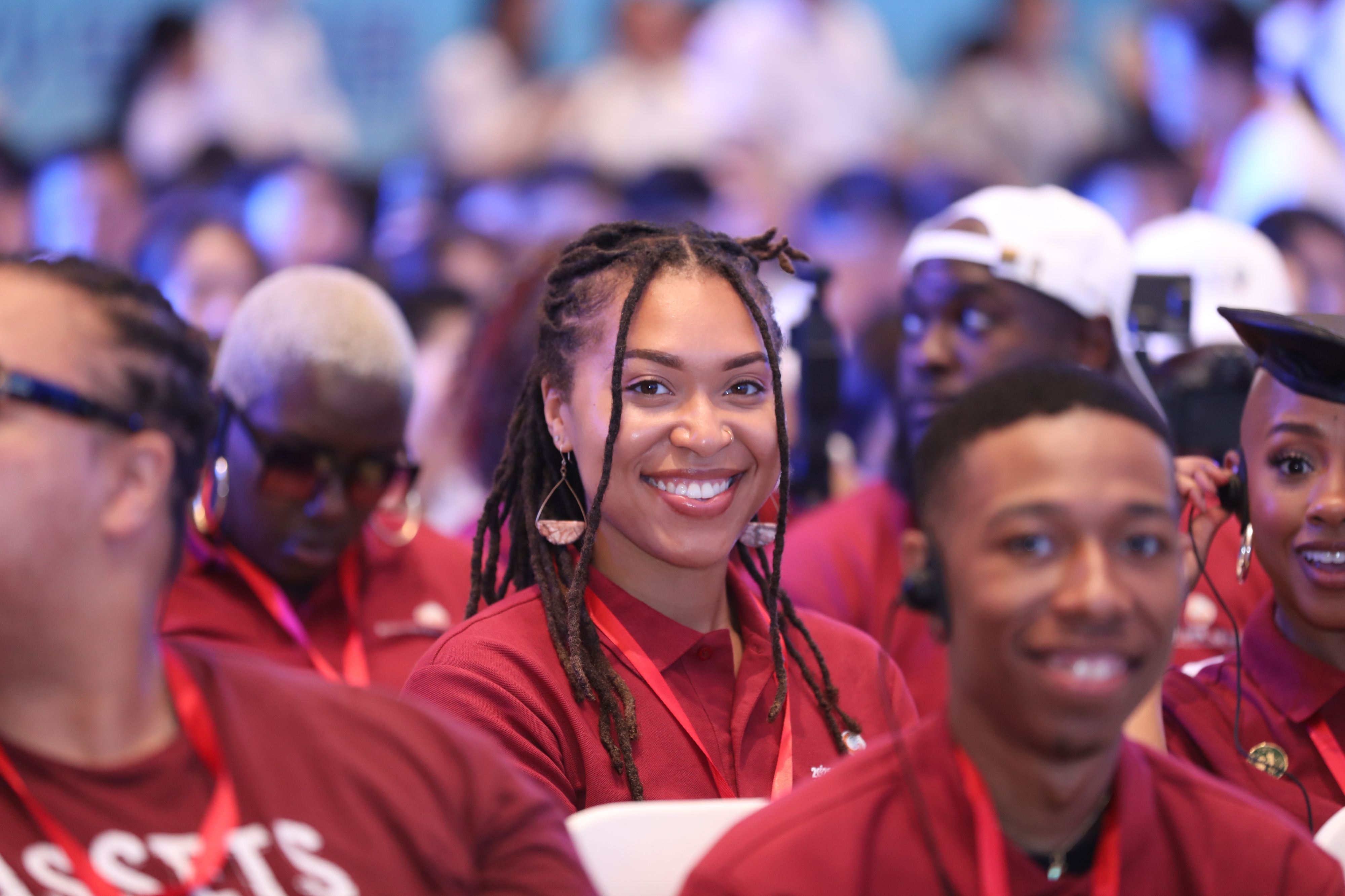 American participants at the Bond with Kuliang: 2025 China-US Youth Choir Festival pose for a photo at its opening ceremony in Fuzhou, July 10, 2025. /Photo provided to CGTN
