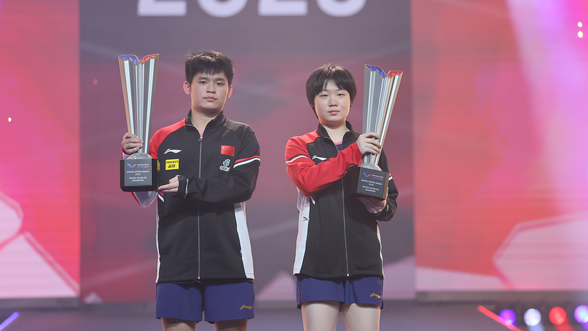 Chinese paddlers win two doubles titles at WTT US Smash