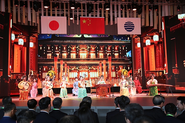Cultural performances take place on China Pavilion Day at the China Pavilion, Osaka Expo, Japan, July 11, 2025. /VCG