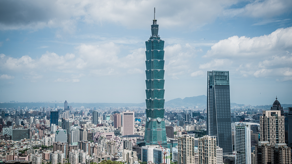 The view of the Taipei 101 skyscraper in Taipei, southeast China's Taiwan. /VCG