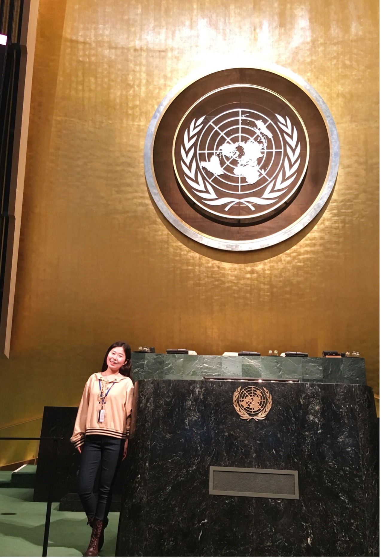 CGTN's Zhao Nan at the UN headquarters.