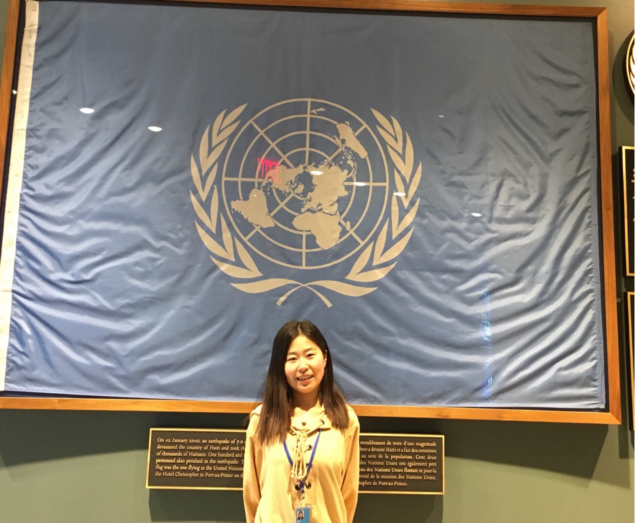CGTN's Zhao Nan at the UN headquarters.