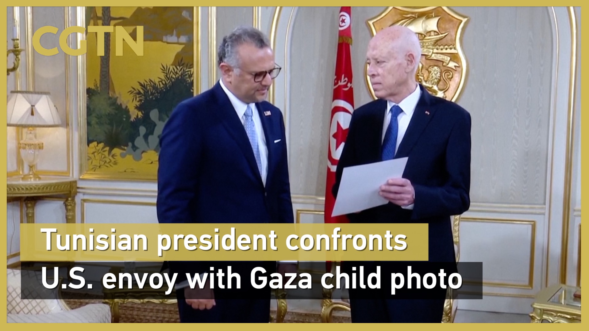 Tunisian president confronts U.S. envoy with Gaza child photo