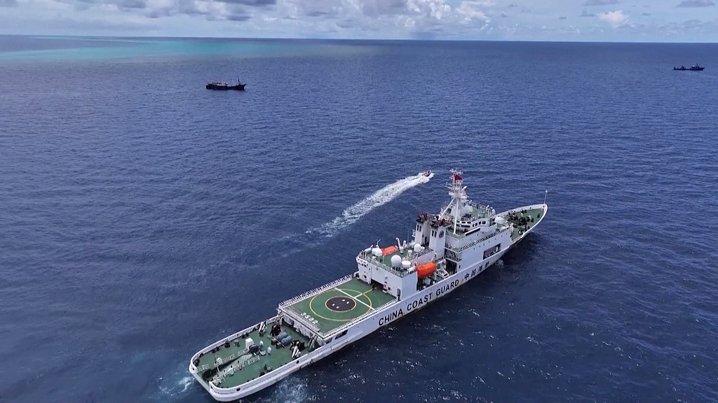 The China Coast Guard (CCG) patrols the territorial waters off Huangyan Dao and its surrounding areas, June 30, 2025. /CFP