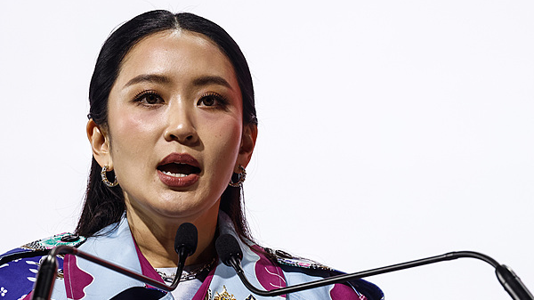 Suspended Thai Prime Minister Paetongtarn Shinawatra delivers a speech in Bangkok, Thailand, July 8, 2025. /VCG