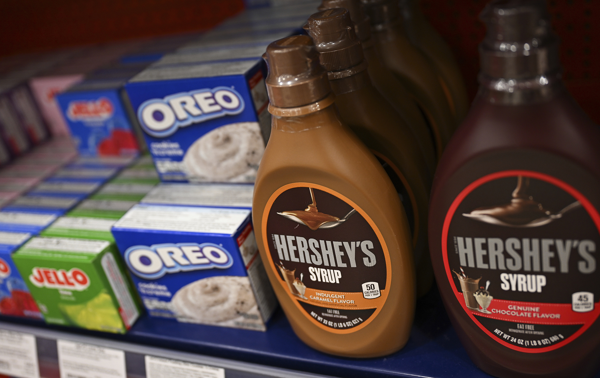 US products are displayed at the AWAFS American Food Club store in Skyline Plaza. Amid rising tensions over possible new U.S. tariffs on EU imports, the EU is preparing countermeasures, July 18, 2025. /VCG 