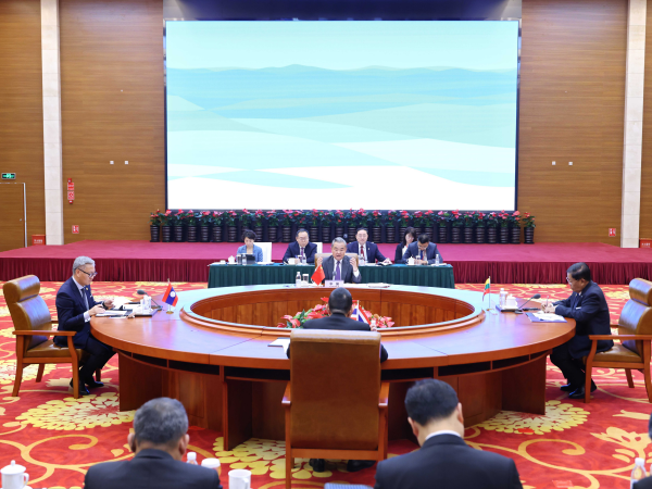 The foreign ministers of China, Laos, Myanmar and Thailand hold an informal meeting in Anning, southwest China's Yunnan Province, August 15, 2025. /Chinese Foreign Ministry
