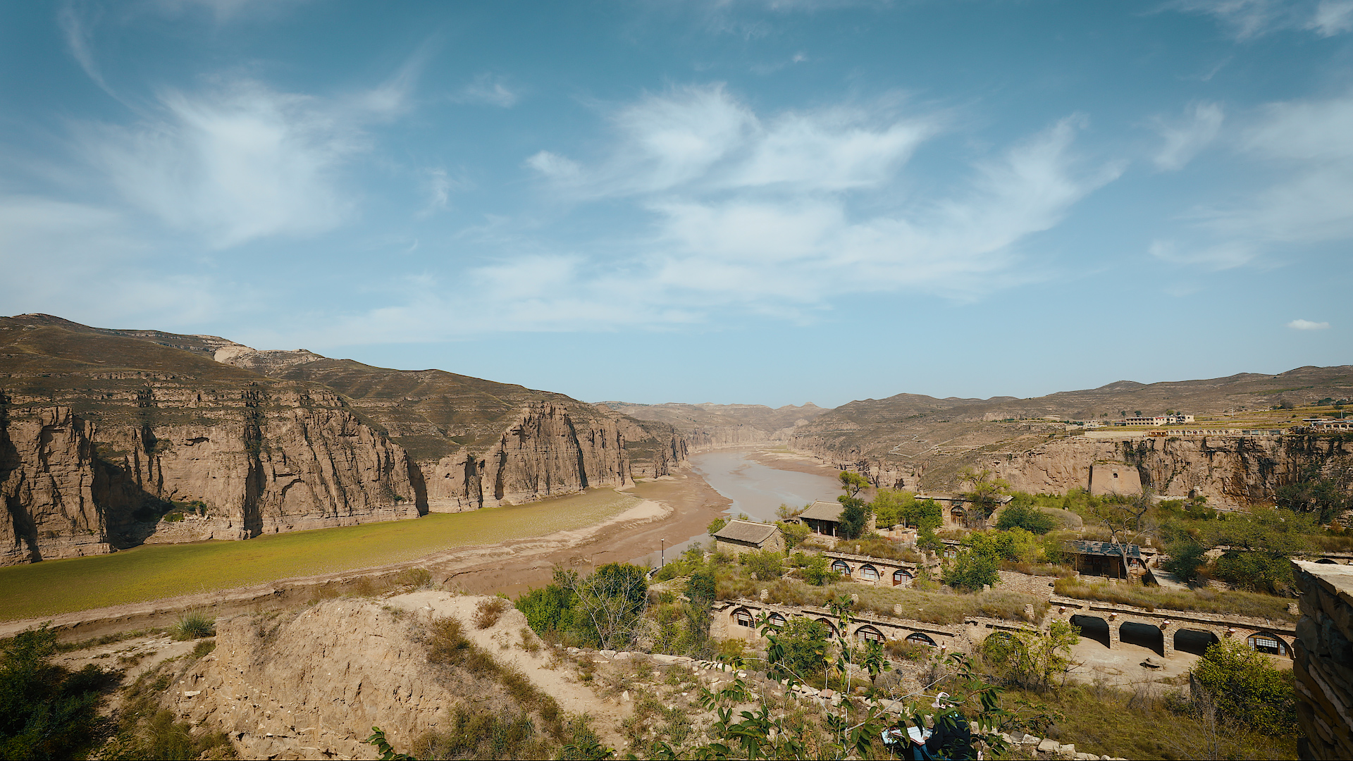 Laoniuwan Fortress sits on the banks of the Yellow River. /CGTN