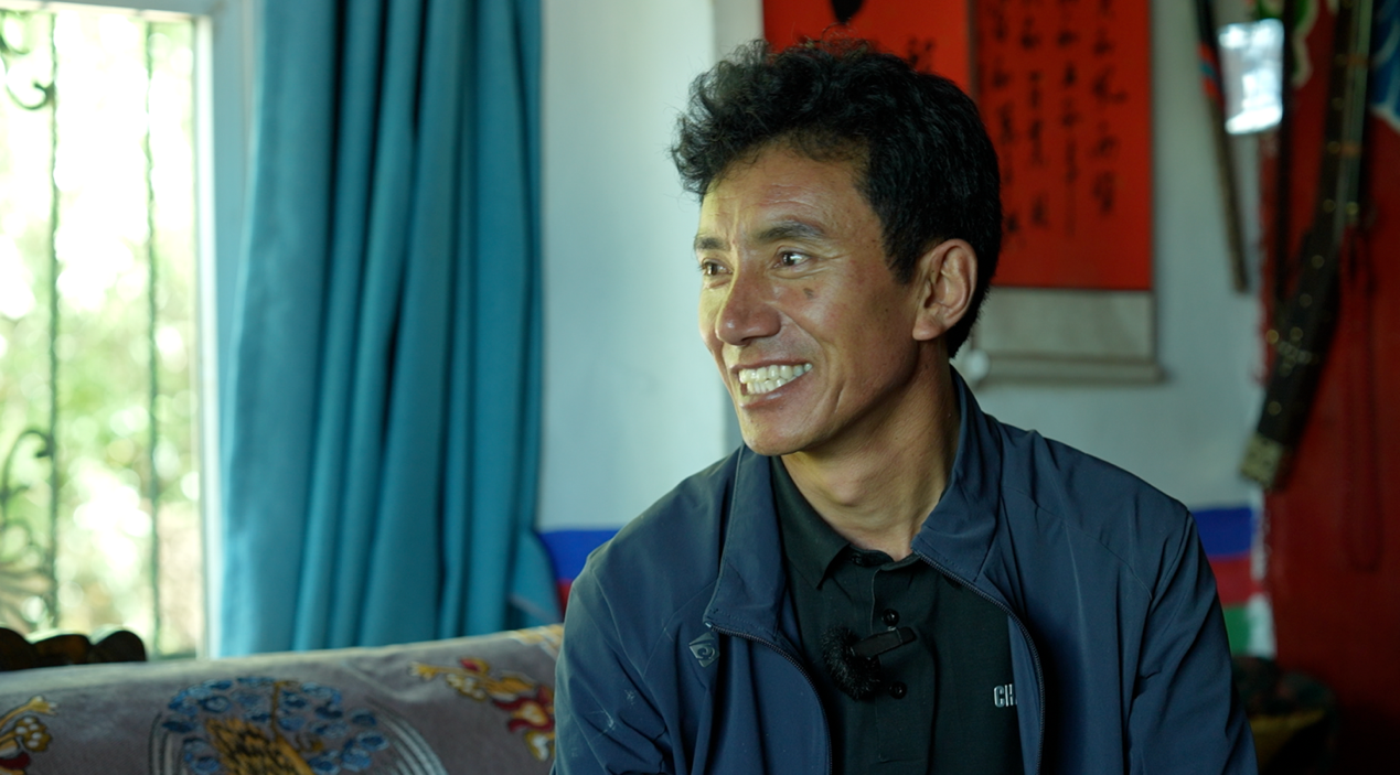 Dawa Gyaltsen talks about his current life with CGTN. /CGTN