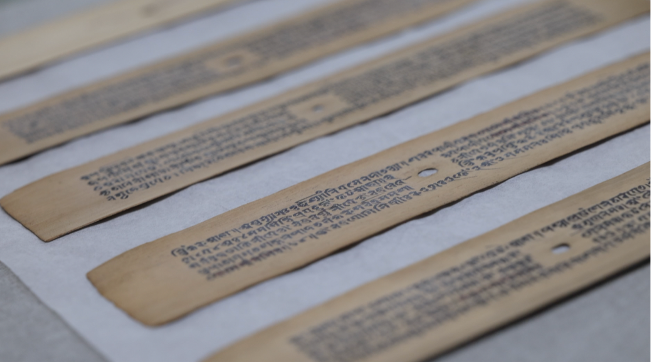 Palm-leaf manuscripts at the Potala Palace. /China Media Group