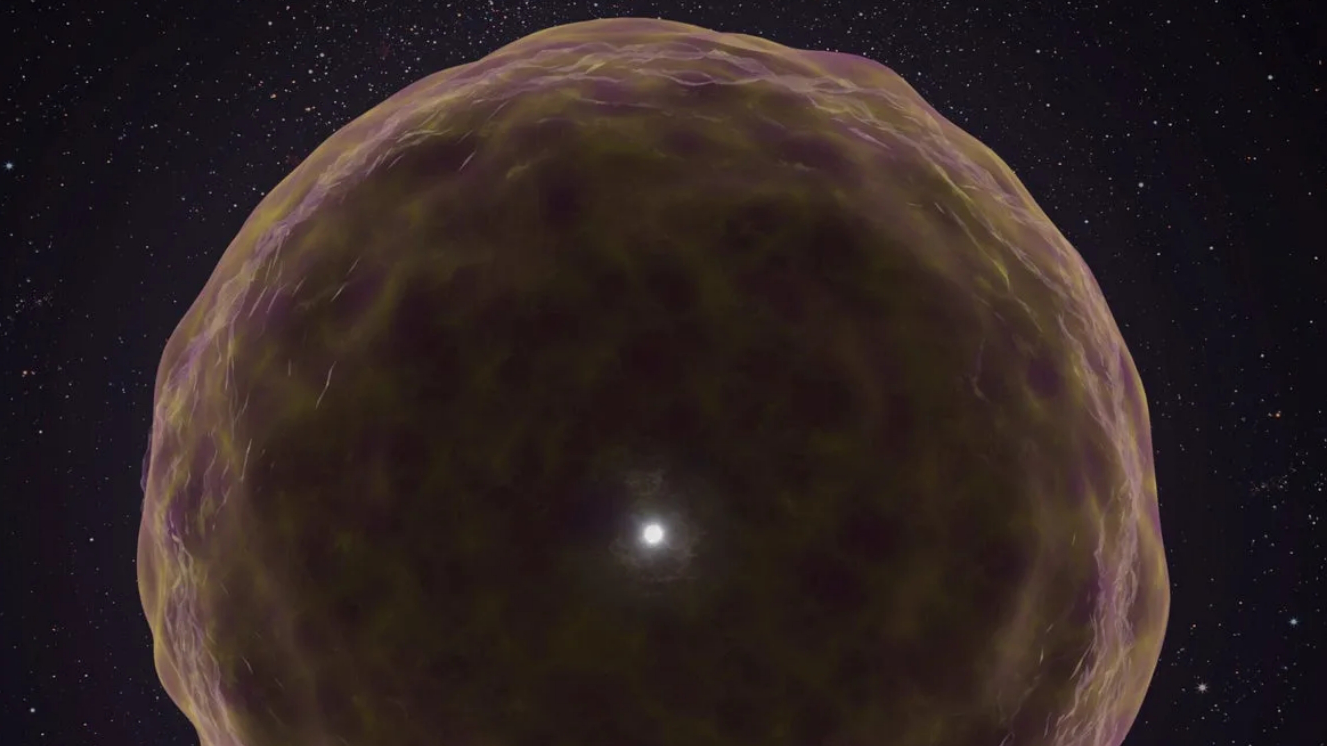 Una explosión de supernova revela una estrella moribunda