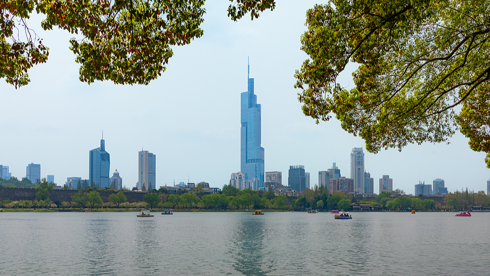 Live: Skyview of Xuanwu Lake Park from Zifeng Tower 