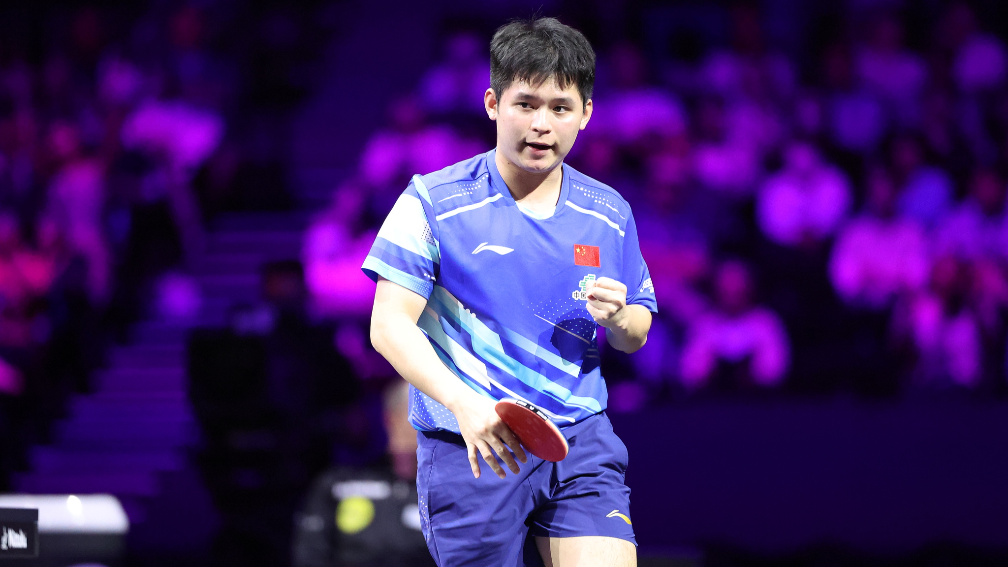 File Photo: Lin Shidong in action during the men's singles round of 16 match against Dang Qiu of Germany at the WTT Champions Yokohama 2025 in Yokohama, Japan, August 9, 2025. /VCG