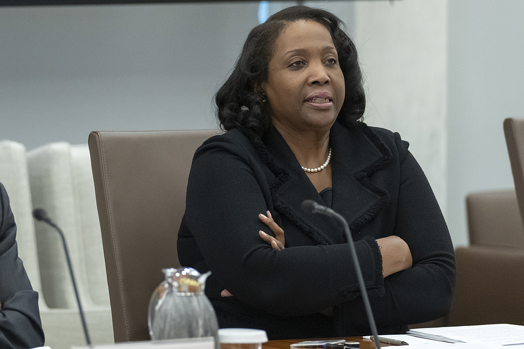 Federal Reserve Board of Governors member Lisa Cook listens during an open meeting of the Board of Governors at the Federal Reserve in Washington, the U.S., June 25, 2025. /CFP