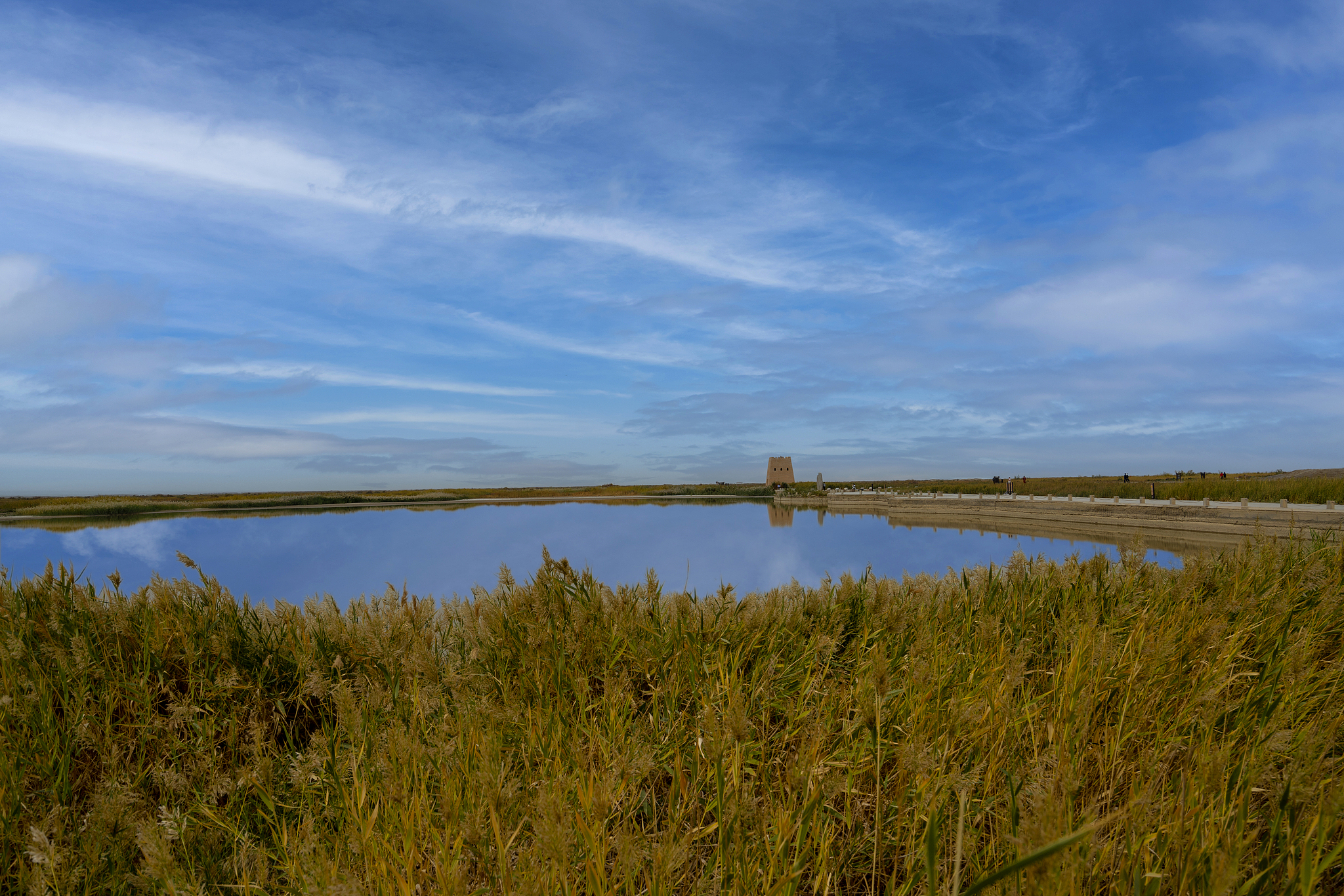Ayding Lake, China's lowest-elevation point, Xinjiang Uygur Autonomous Region, northwest China.