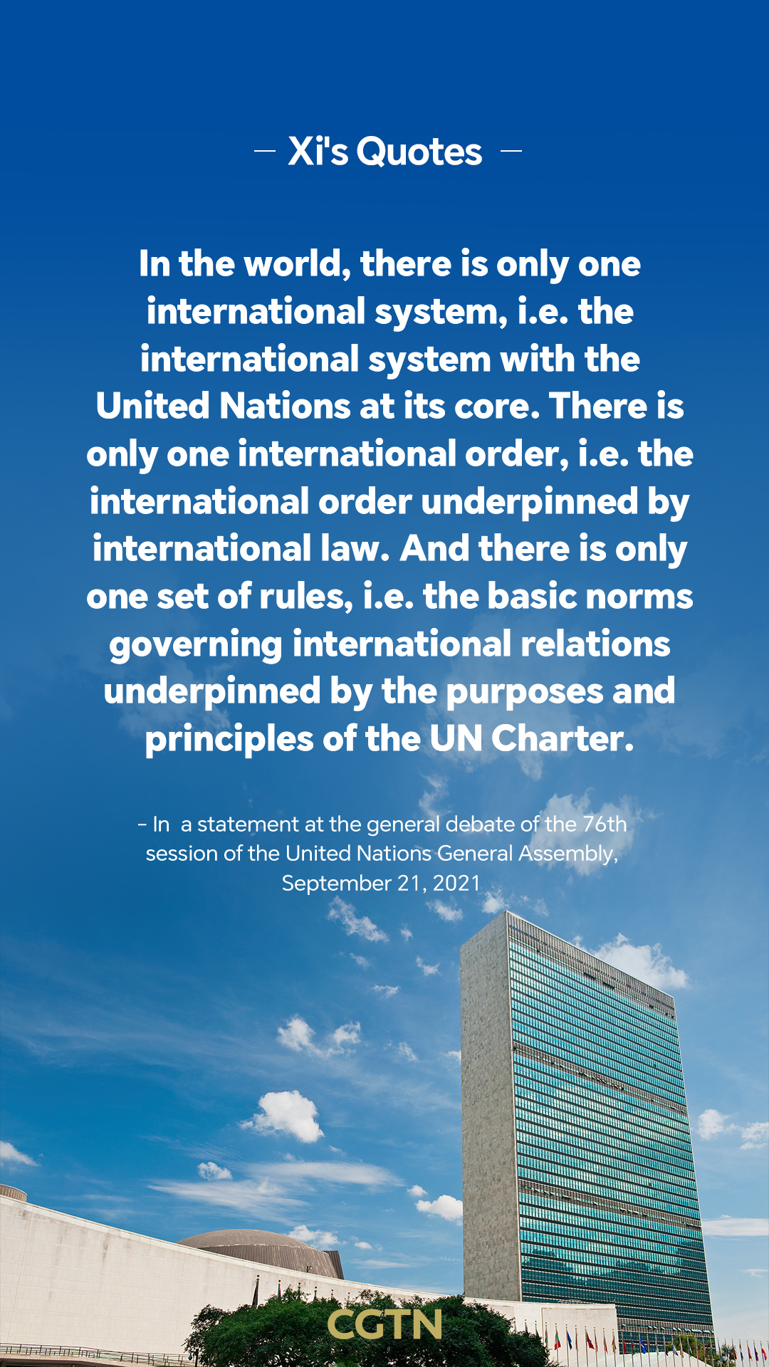 President Xi Jinping's key quotes on China safeguarding world order