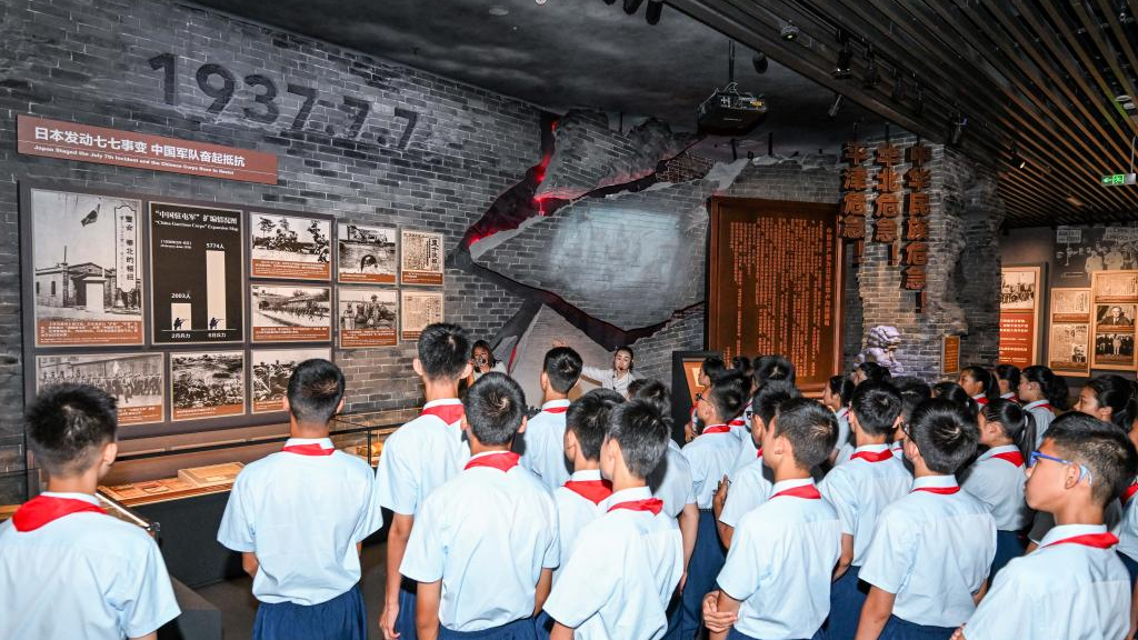 Students visit an exhibition themed 