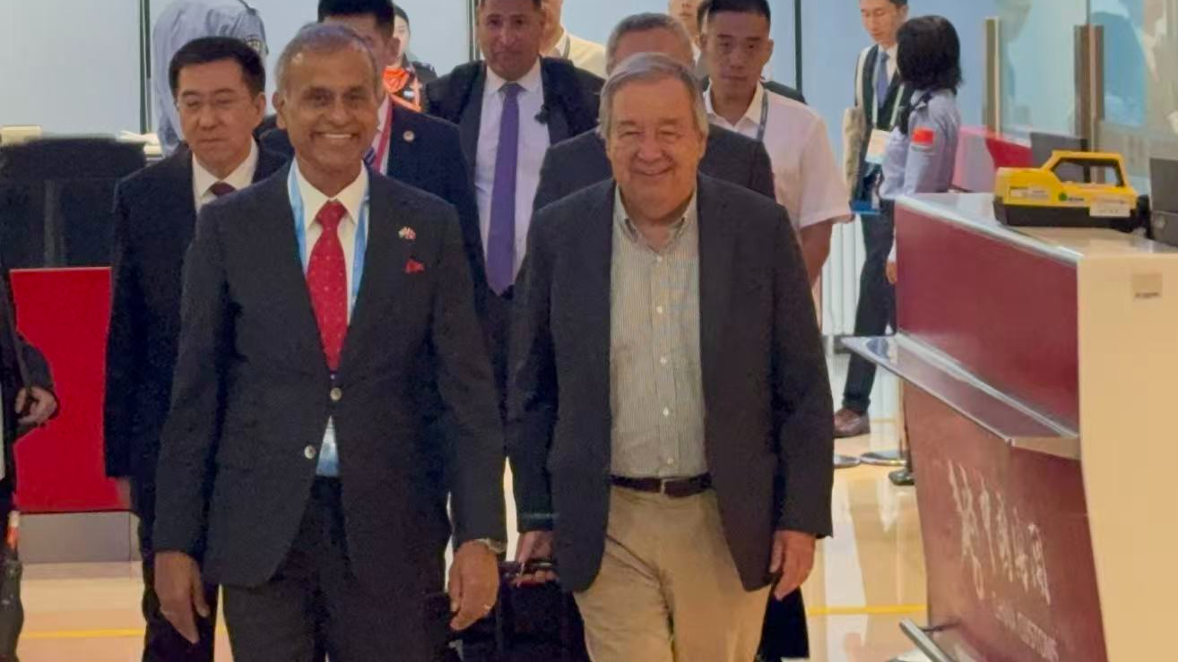 UN chief arrives in Beijing for SCO summit 2025