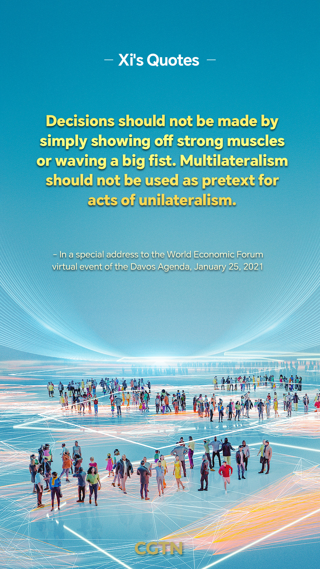 President Xi Jinping's key quotes on importance of multilateralism