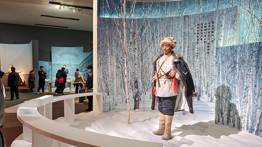 A wax figure of General Yang Jingyu at the National Museum of China, February 29, 2024. /VCG