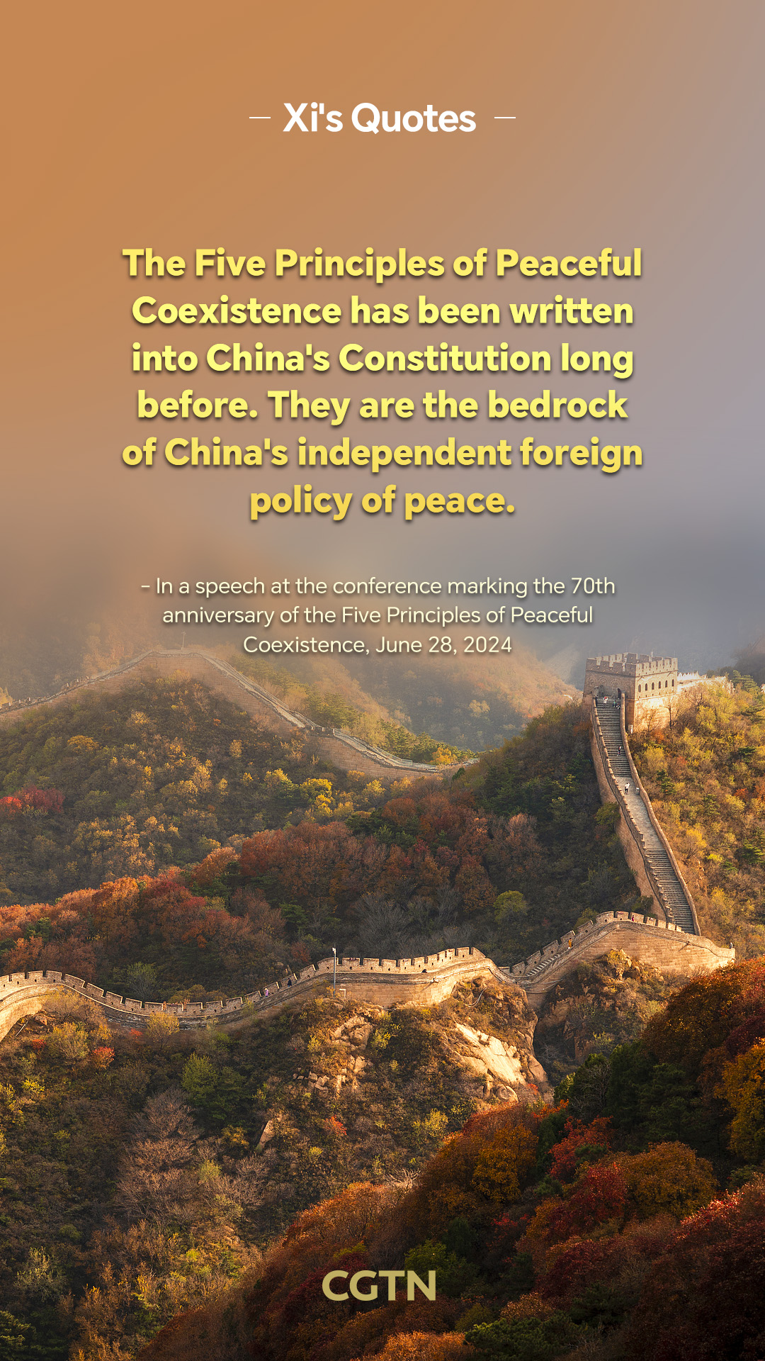 President Xi Jinping's key quotes on China's commitment to peace