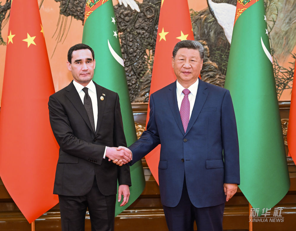 Chinese President Xi Jinping (R) meets with Turkmen President Serdar Berdimuhamedov in Beijing, China, September 2, 2025. /Xinhua