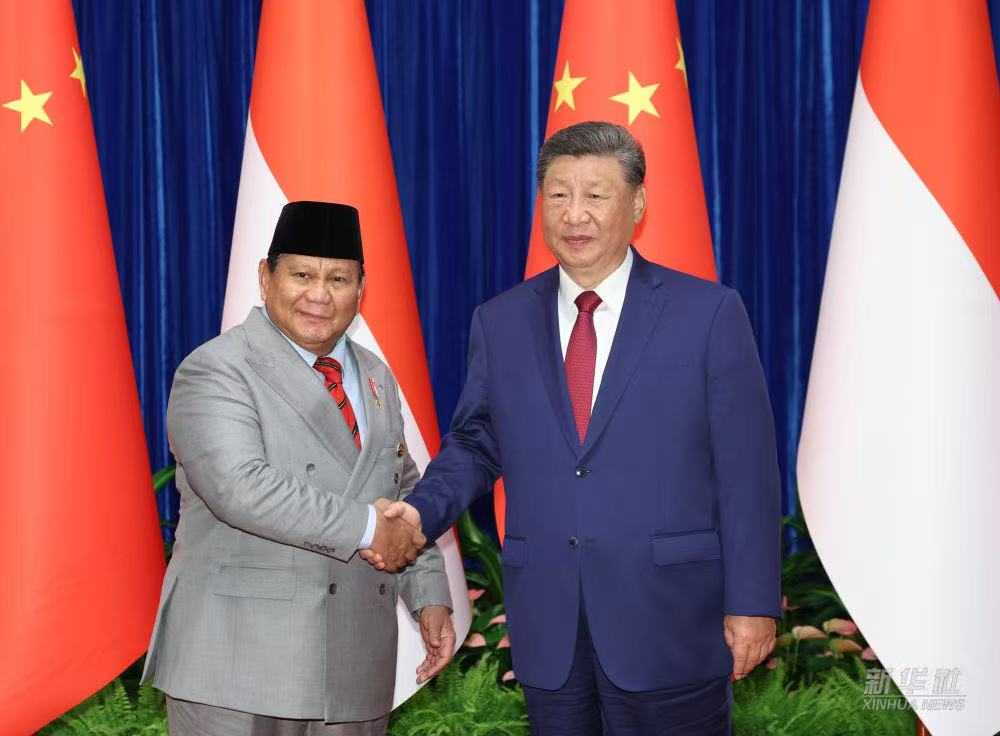 Chinese President Xi Jinping (R) meets with Indonesian President Prabowo Subianto in Beijing, China, September 3, 2025. /Xinhua